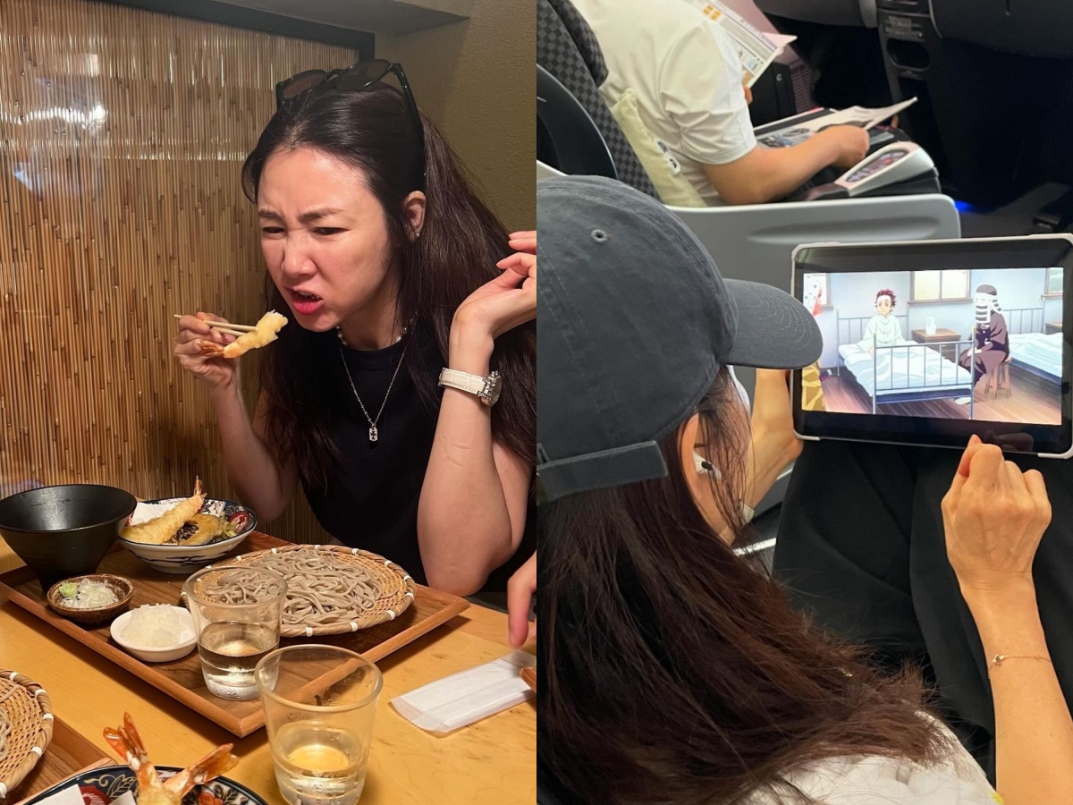 天ぷら食べて『鬼滅の刃』見て…。女優チェ・ジウ、日本滞在中の写真を大放出！【PHOTO】