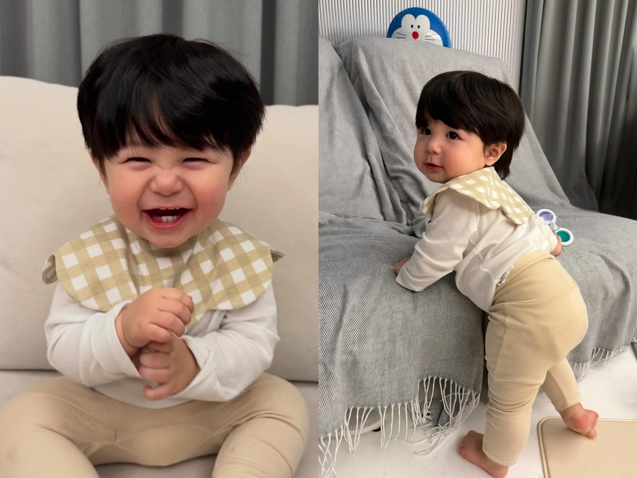 俳優シム・ヒョンタクの18歳年下日本人妻サヤさん、愛息ハルちゃんの“NEWヘア”公開！【PHOTO】