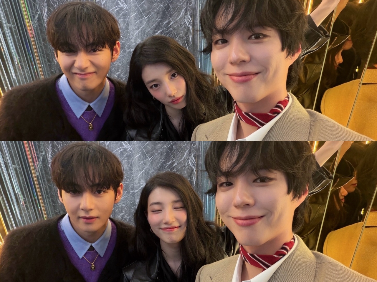“これぞ眼福” パク・ボゴム、ペ・スジ、BTSのVの新しい豪華スリーショット誕生【PHOTO】